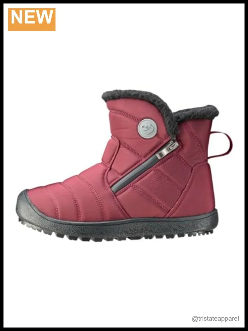 Extra Wide Winter Boots, Diabetic Adaptive Snow Boots, Dual Zipper, Slip
